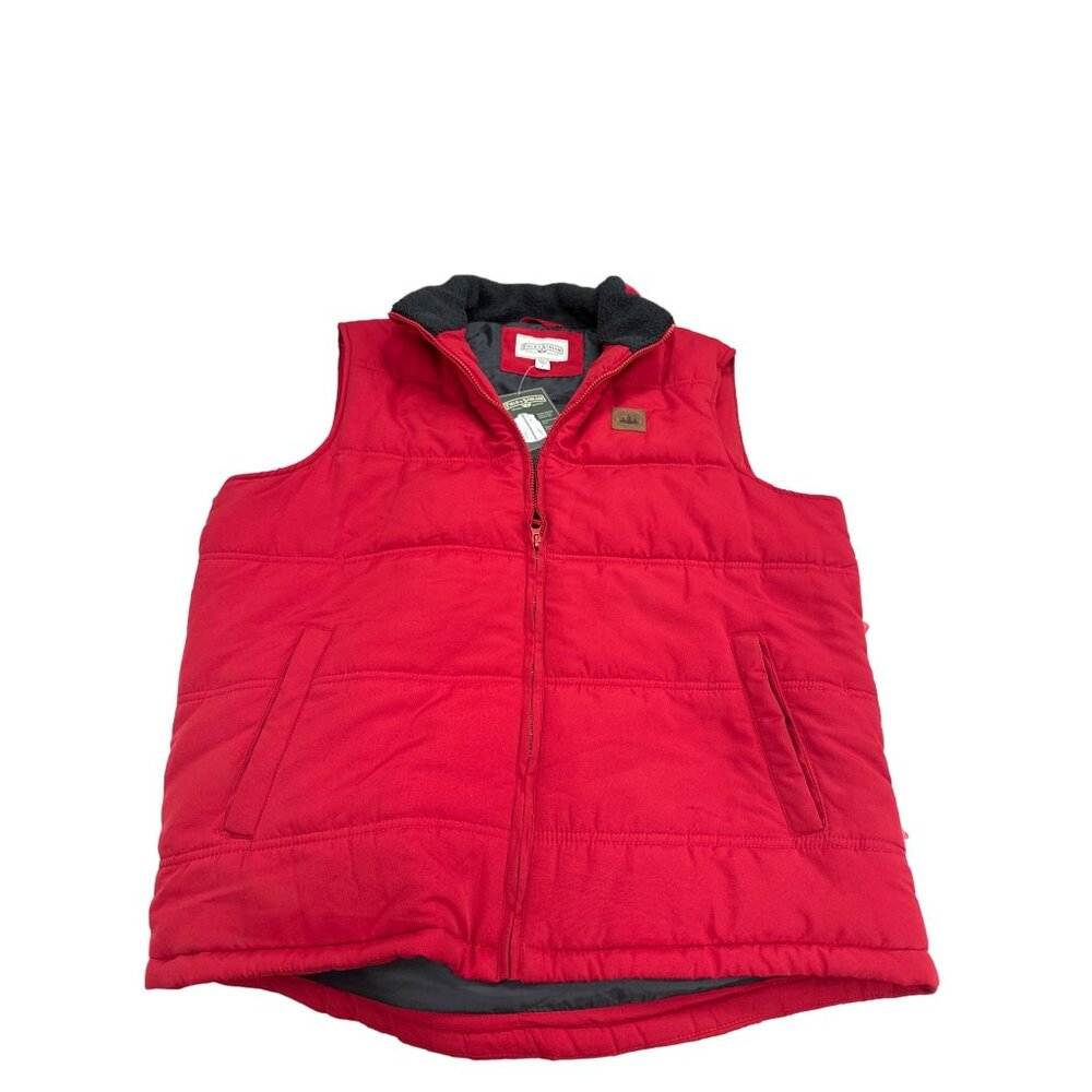 Field & Stream men’s outdoor red vest microfiber shell and hand warmer pockets s